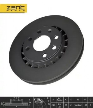 диск тормозной передний Z06261 ZENTPARTS