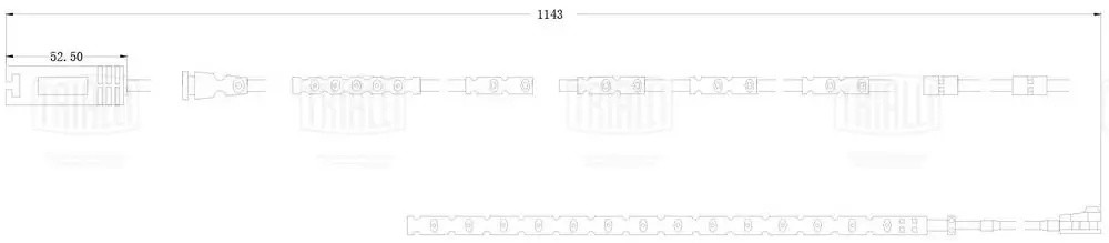 Датчик износа колодок для а/м BMW X1 (E84) (09-) зад. L1143 (PFS 0075) PFS 0075 TRIALLI