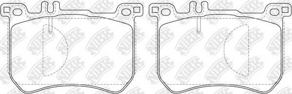 Колодки тормозные MERCEDES S (W222) (13-) передние (4шт.) NIBK PN31015 NIBK