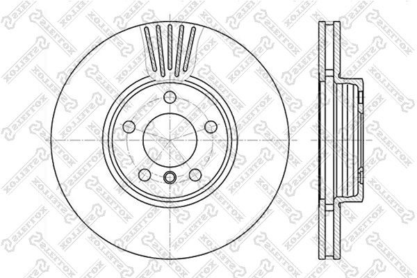 диск тормозной передний!\ BMW X5 3.0/4.4/3.0D 00> 6020-1547V-SX STELLOX
