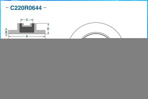 Тормозной диск задний C220R0644 C220R0644 CWORKS