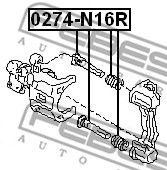 Втулка направляющая задн суппорта NISSAN PRIMERA P11 1996-2001 0274-N16R 0274-N16R FEBEST