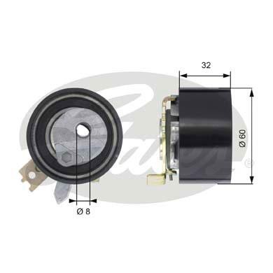 Натяжной ролик T43014 (7784-21014) T43014 GATES