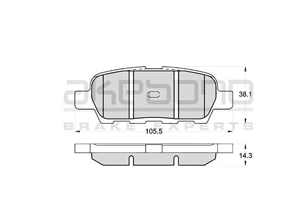 Колодки тормозные дисковые задние NISSAN TEANA (J31) AN-654WK AN654WK AKEBONO
