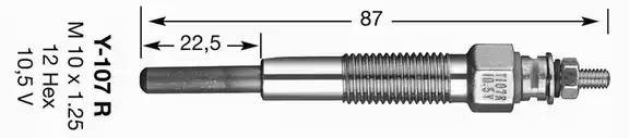 Y-107R свеча накаливания!\ Mazda 626 2.0 82-85/E2200 2.0/2.2 93-99 1229 NGK