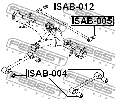 Сайлентблок ISAB-005 ISAB-005 FEBEST