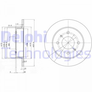 BG2633 диск тормозной задний!\ Nissan Almera/Primera all 90> BG2633 DELPHI
