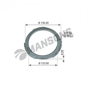 Кольцо АБС BPW (125x156x8.5 z=100) MANSONS 300.305 MANSONS