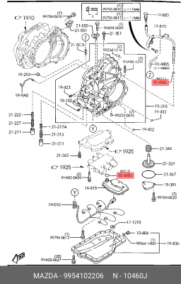 Кольцо уплотнительное MAZDA OE 9954102206 MAZDA