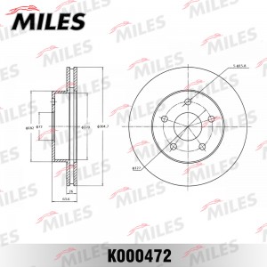 Диск тормозной передний D305мм. JEEP CHEROKEE 91-/GRAND CHEROKEE 99- (TRW DF4170 K000472 MILES