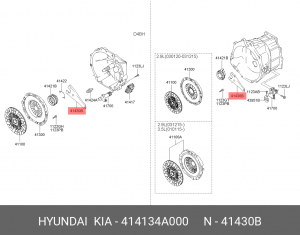 Вилка сцепления HYUNDAI Porter OE 414134A000 HYUNDAI KIA