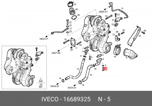 болт! крепление крышки сапуна M8х25\ IVECO 16689325 IVECO