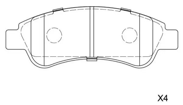 Колодки тормозные задние (FIAT DUCATO, CITROEN JUMPER, PEUGEOT BOXER (250)) BP42 BP42475 SB NAGAMOCHI