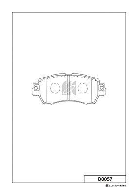 D0057 колодки дисковые передние!\ Suzuki Grand Vitara D0057 MK KASHIYAMA
