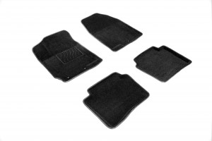 Коврик салона HYUNDAI Solaris (10-) KIA Rio (11-14/16-) 3D конструкция черный (5 83436 SEINTEX