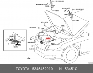 Клипса 53454-52010 53454-52010 TOYOTA