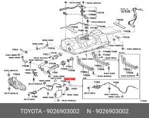 Заклепка лючка бензобака 90269-03002 90269-03002 TOYOTA