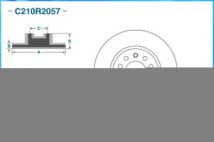 Тормозной диск передний C210R2057 C210R2057 CWORKS