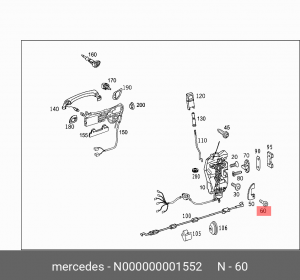 болт М4 N 000000 001552 MERCEDES BENZ