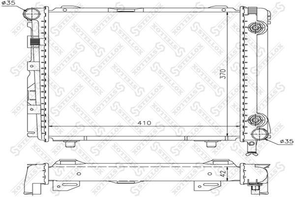 радиатор системы охлаждения! АКПП\ MB W124 2.0i/2.3i 84> 10-25890-SX STELLOX