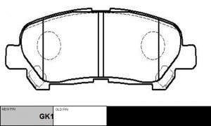 Колодки тормозные TOYOTA Highlander 2005 ~ 2015 / Kluger 2007 ~ 2013 зад.прав.ле GK1083 CTR