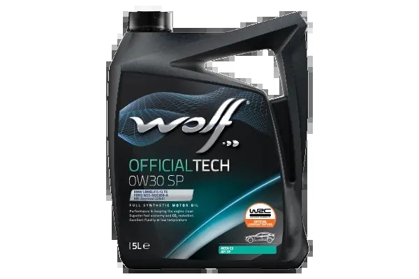 WOLF OFFICIALTECH 0W30 SP 5L BMW LONGLIFE-12 FE FORD WSS-M2C950-A MB 229.61 OPEL 1049043 WOLF