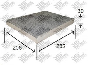 Фильтр салонный угольный  VOLKSWAGEN BORA 2,0 1998 - 2005  VOLKSWAGEN GOLF 1,9 1 AC0118C JS ASAKASHI