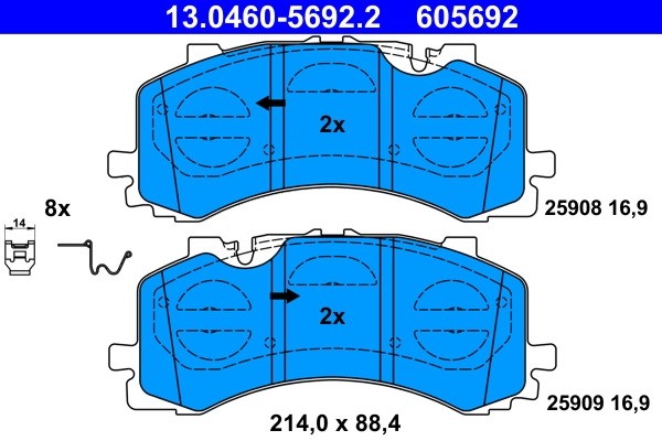 Колодки 13.0460-5692.2 13.0460-5692.2 ATE