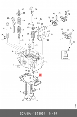 Прокладка 1893054 SCANIA
