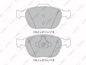 Колодки тормозные дисковые передние BD-3022 LYNXAUTO
