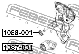 Ролик натяжной ГРМ CHEVROLET LACETTI 1087-001 1087-001 FEBEST