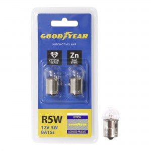 Лампа 12V R5W BA15s блистер (2шт.) GOODYEAR GY012206 GOODYEAR
