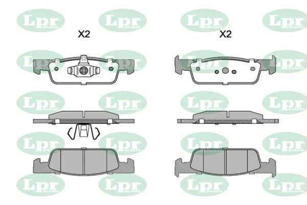 Колодки тормозные дисковые 05P1702 05P1702 LPR