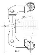 Скоба суппорта для а.м VW Polo Sedan RUS  10- 1ZC зад. CF 190617 CF190617 TRIALLI