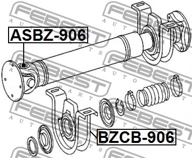 Подшипник опоры карданного вала MERCEDES SPRINTER (906), VW CRAFTER BZCB-906 BZCB-906 FEBEST