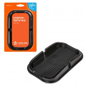 Коврик на панель приборов противоскользящий с бортиками 15х10см черный AIRLINE ASM-BP-04 AIRLINE