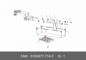 Буфер FAW J6,3250,3310 подвижной подножки OE 5103477-71A-C FAW