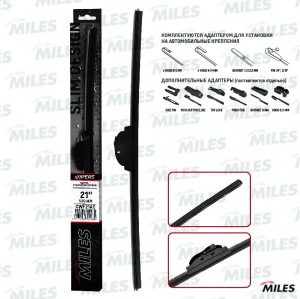 Щетка стеклоочистителя 530мм бескаркасная (HOOK 9x3/9x4, PIN 1/4, 3/16) CWF21AC CWF21AC MILES