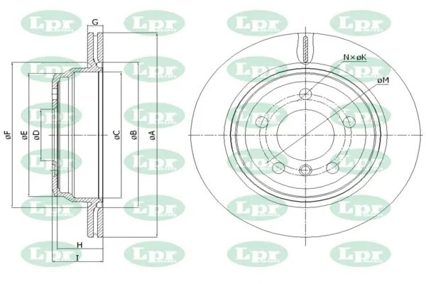 Диск тормозной B2060V B2060V LPR