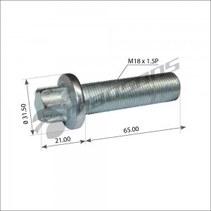 Болт SAF крепления диска тормозного (M18x1.5x65) MANSONS 600.082 MANSONS