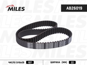 Ремень ГРМ KIA 1.3 90- / MAZDA 1.1-1.3 89-04 (107X22) AB26019 AB26019 MILES