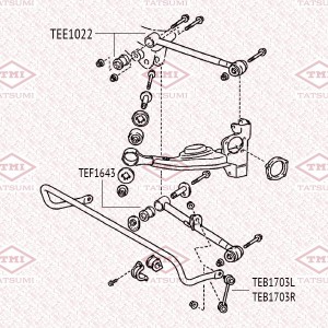 Рычаг задней подвески верхний L/R TOYOTA RAV4 00- TEE1022 TEE1022 TATSUMI
