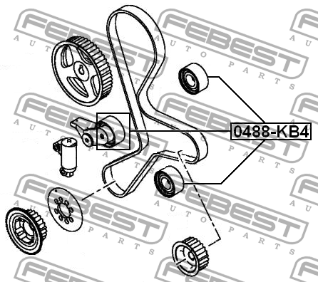 Ролик обводной 0488-KB4 0488-KB4 FEBEST