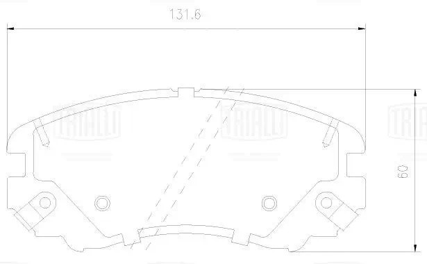Колодки тормозные дисковые передние PF 2713 TRIALLI