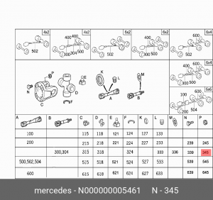 гайка кардана!M14\ MB N000000005461 MERCEDES BENZ
