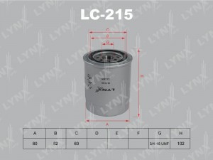 Фильтр масляный LC-215 LYNXAUTO