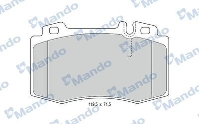 Колодки тормозные MERCEDES W163 (98-05),W220 (98-05),W129 передние (4шт.) MANDO MBF015154 MANDO