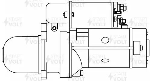 Стартер для а/м КАМАЗ 4308/Faw/Higer/Dong Feng с дв. Cummins 4BT/6BT 24В 4кВт LS LST 0725 START VOLT