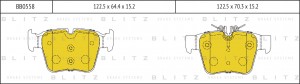 Колодки тормозные дисковые задние MERCEDES W205/S205/W213/S213/X253 15- BB0558 BB0558 BLITZ