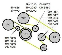Ролик приводного ремня (опорный) генератора CM 5680 TRIALLI